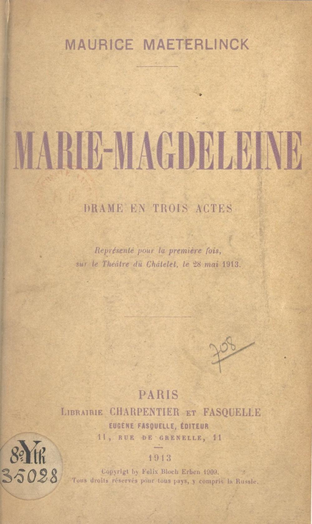 Big bigCover of Marie-Magdeleine