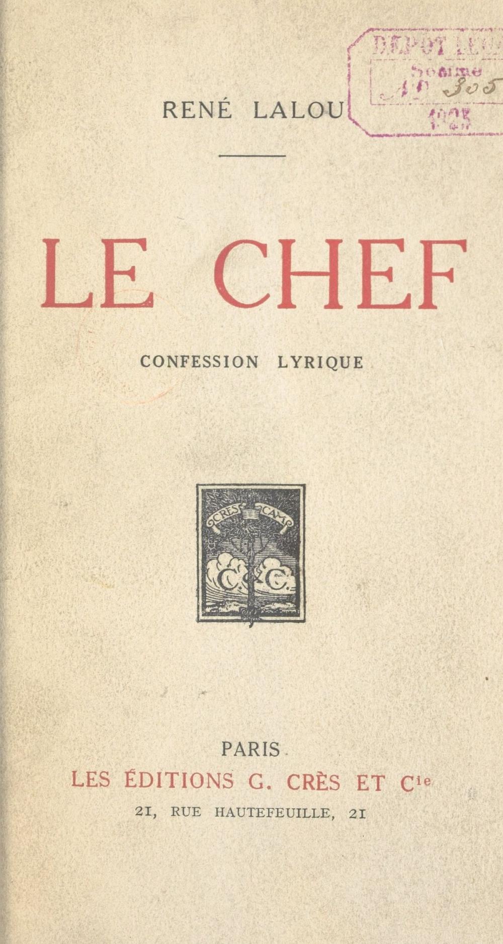 Big bigCover of Le chef