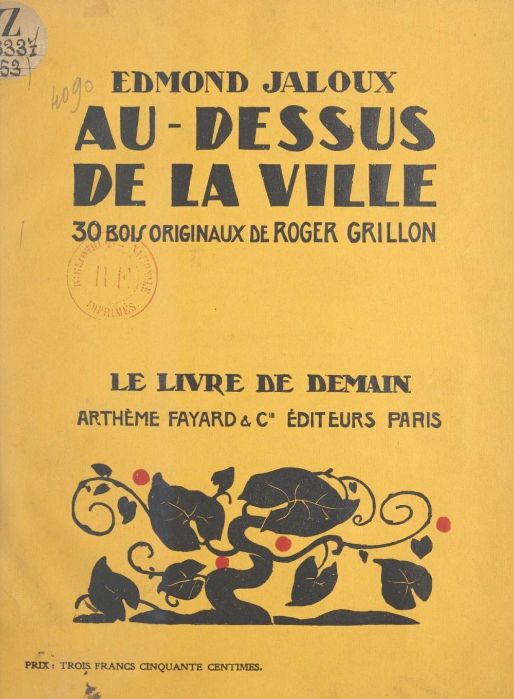 Big bigCover of Au-dessus de la ville