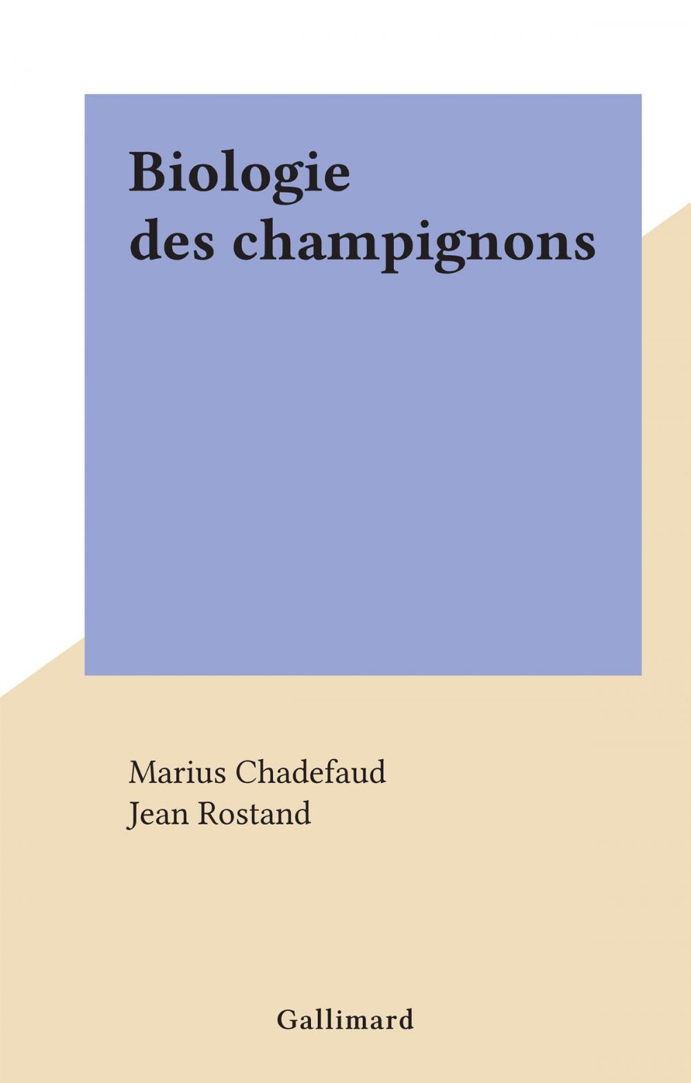 Big bigCover of Biologie des champignons