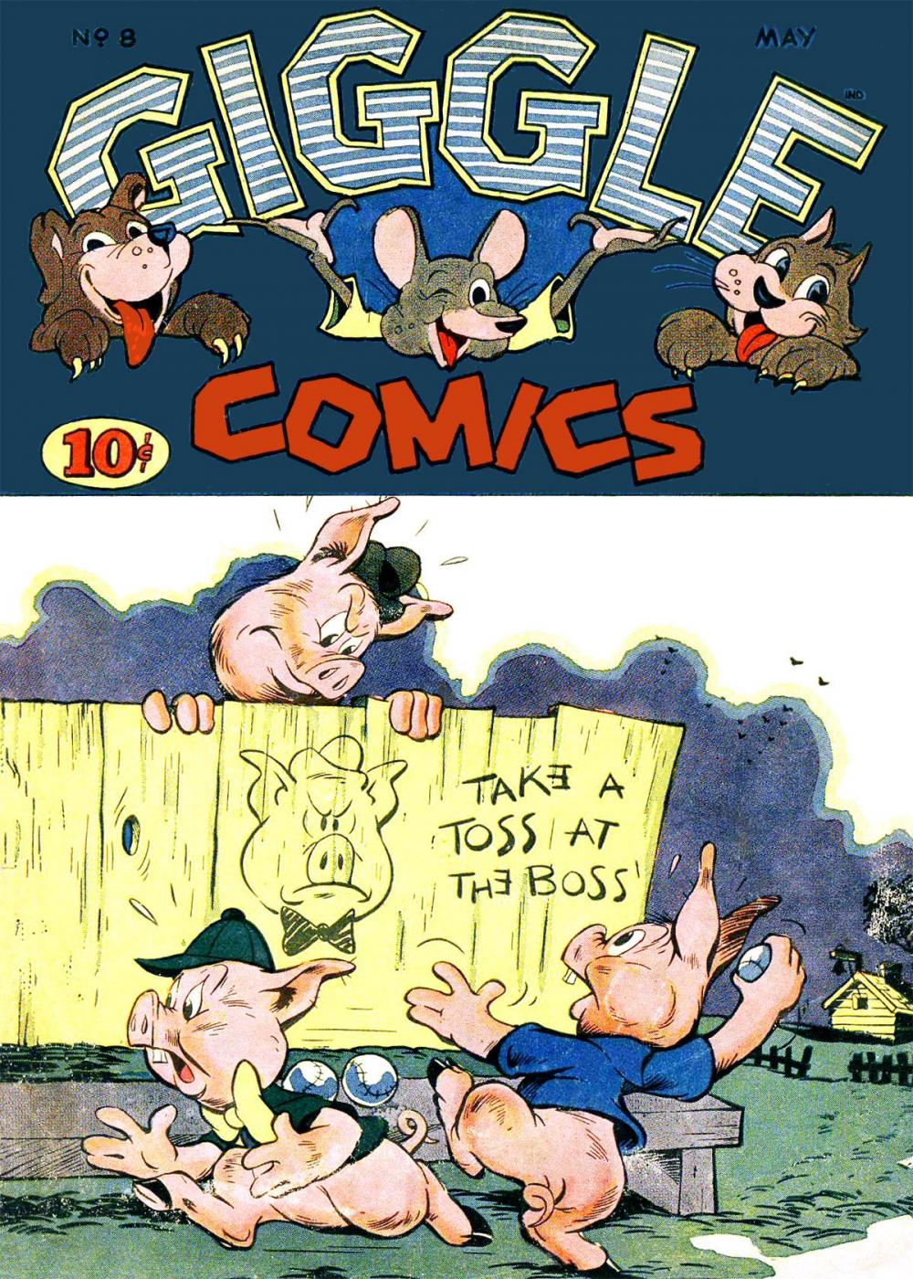 Big bigCover of Giggle Comics, Number 8, Take a Toss at the Boss