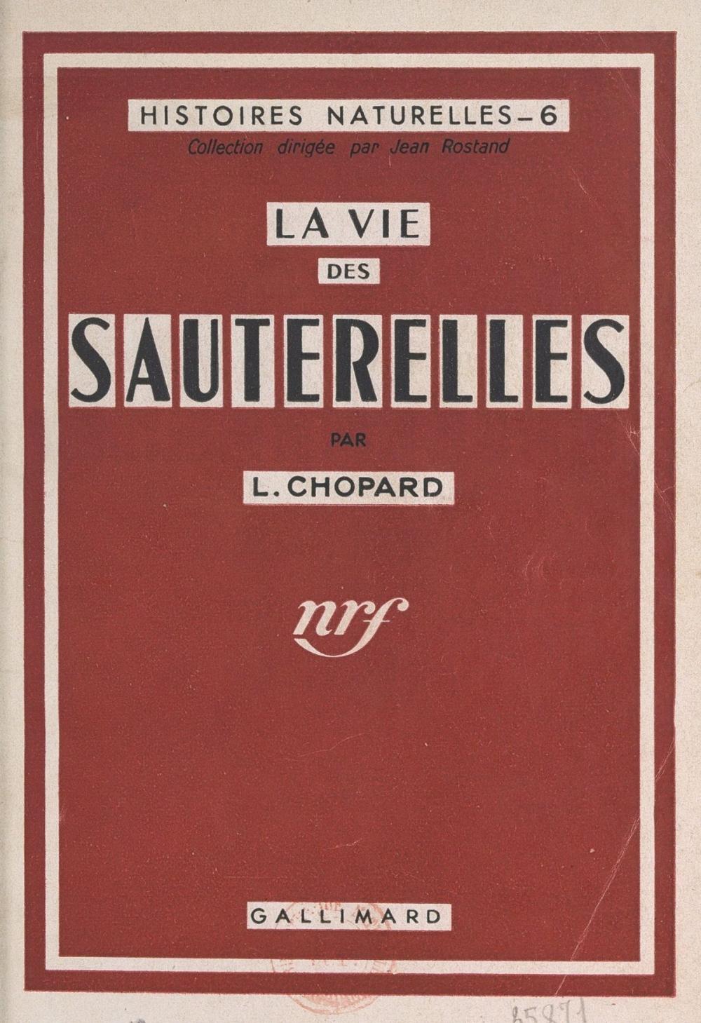 Big bigCover of La vie des sauterelles