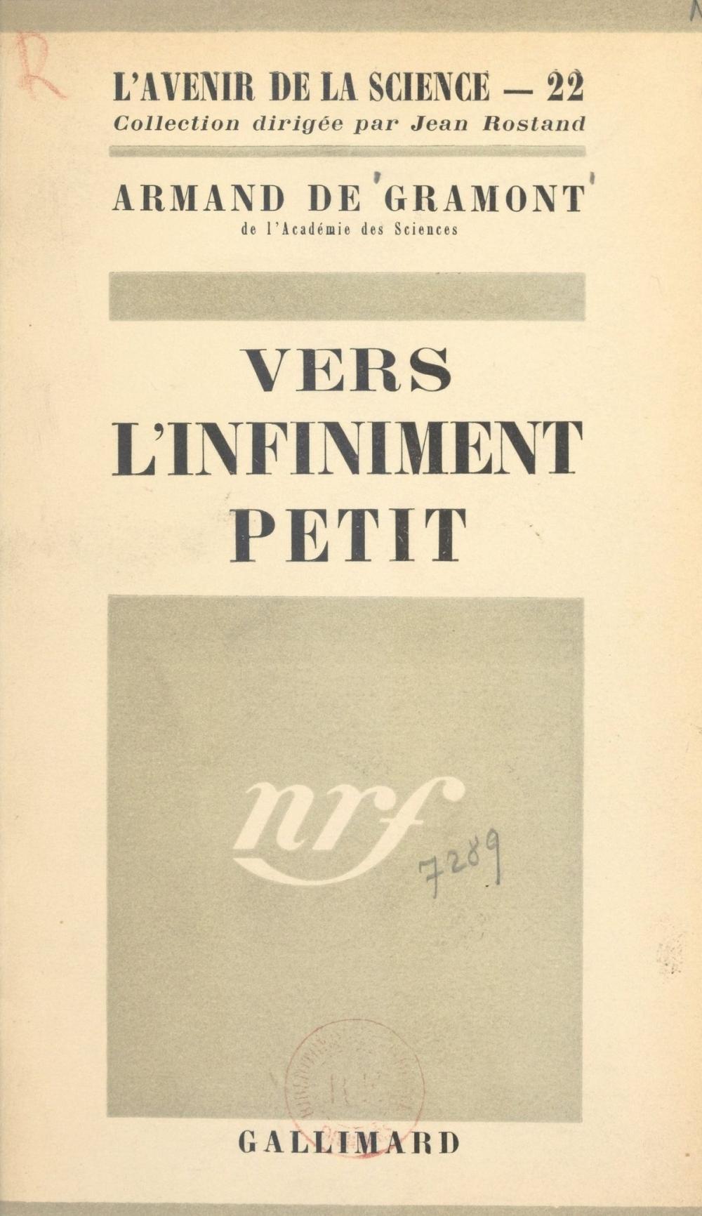 Big bigCover of Vers l'infiniment petit