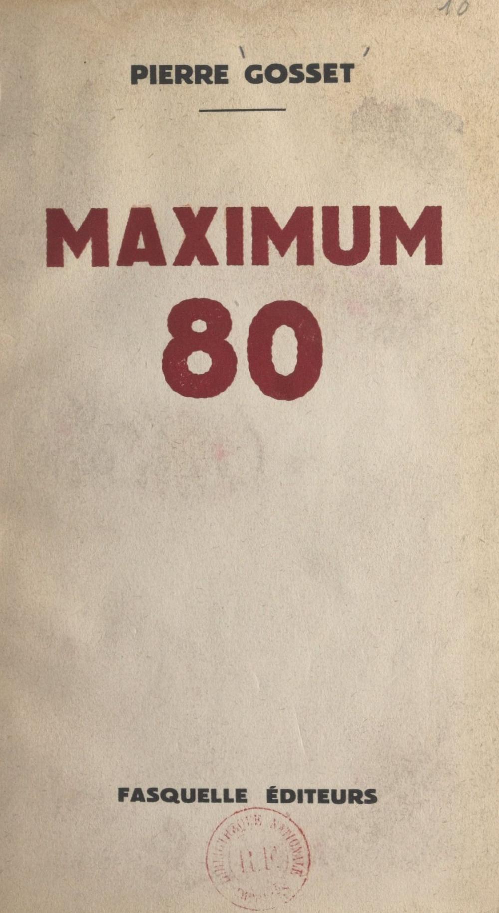 Big bigCover of Maximum 80