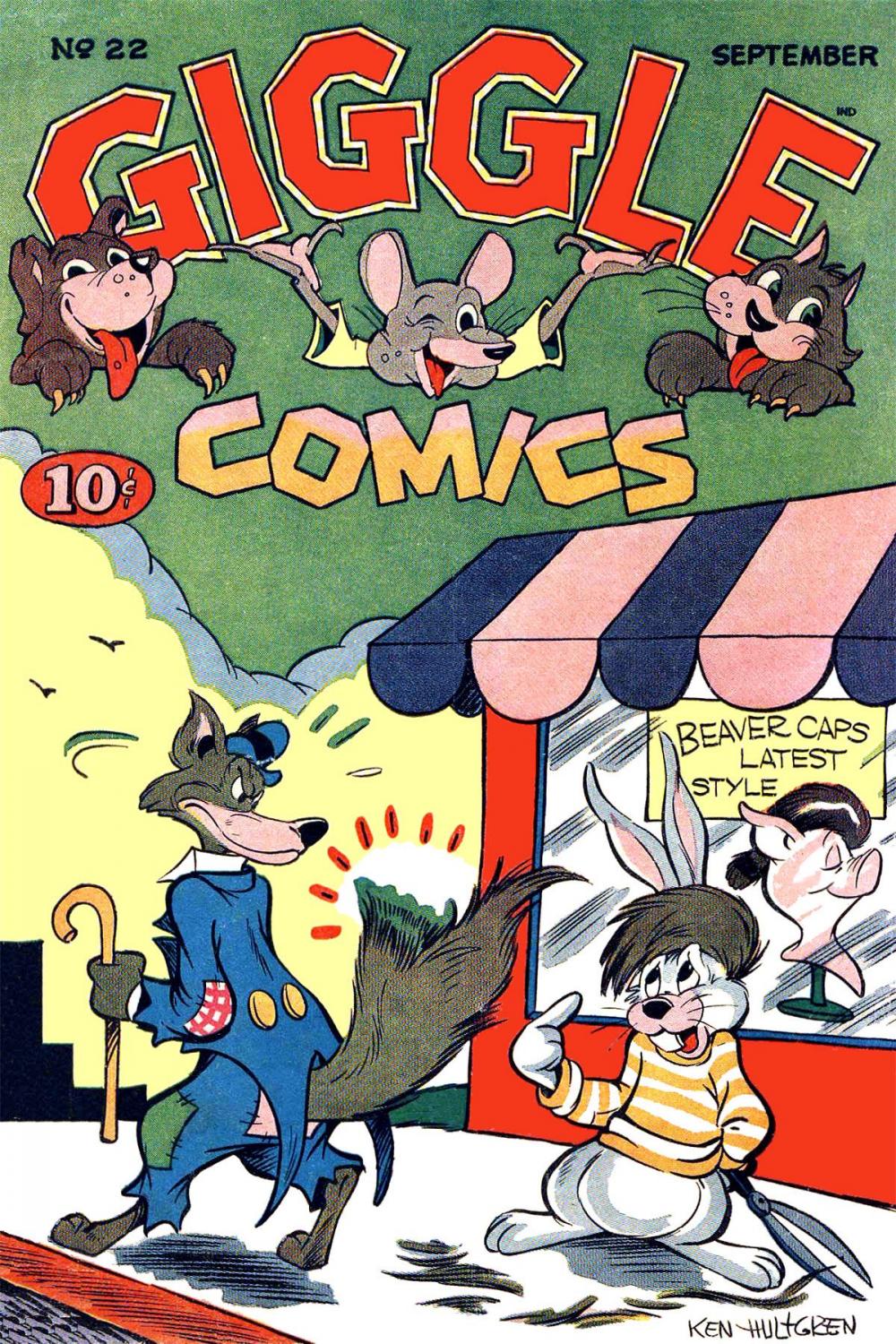 Big bigCover of Giggle Comics, Number 22, Beaver Caps Latest Style