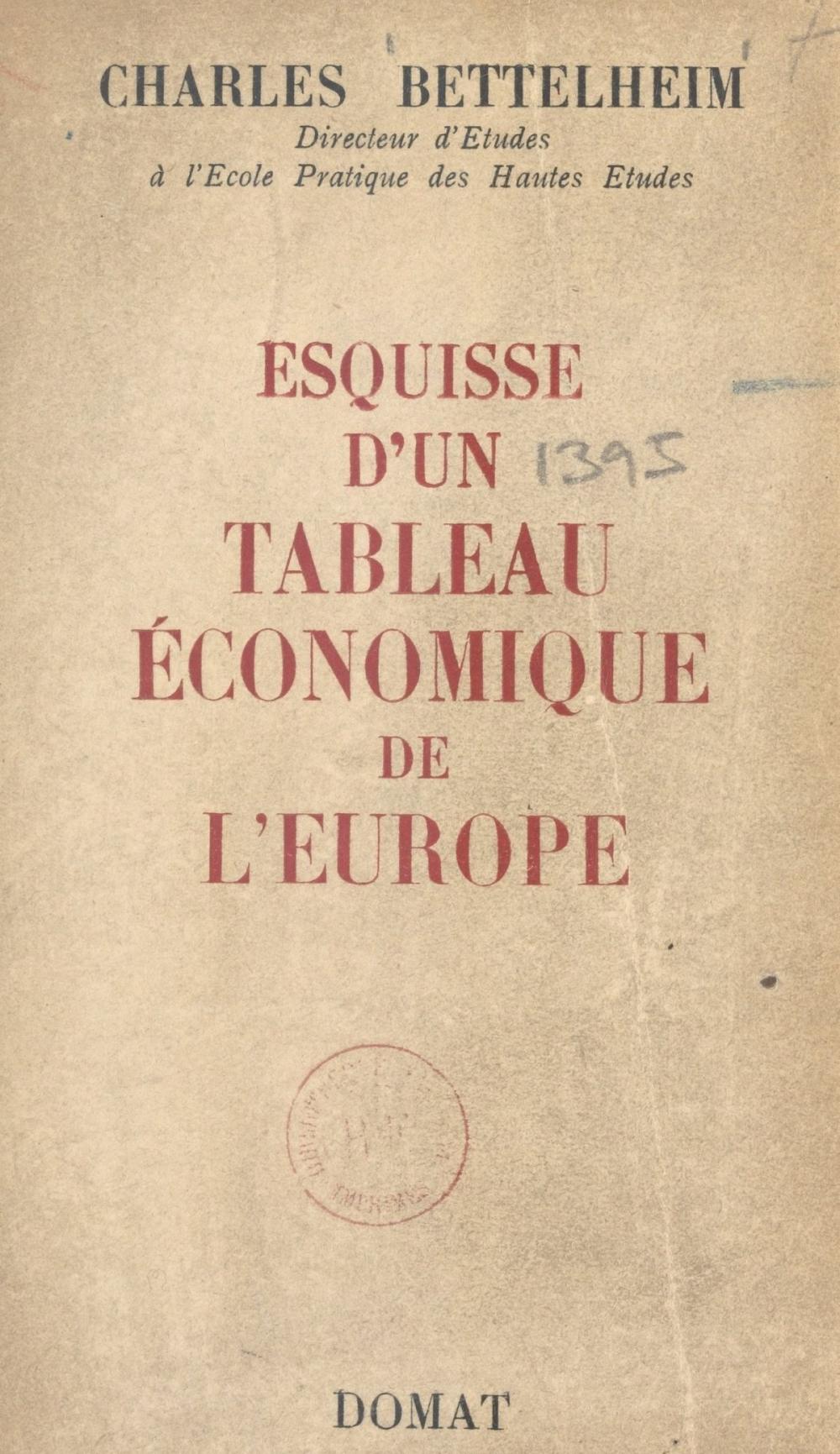 Big bigCover of Esquisse d'un tableau économique de l'Europe