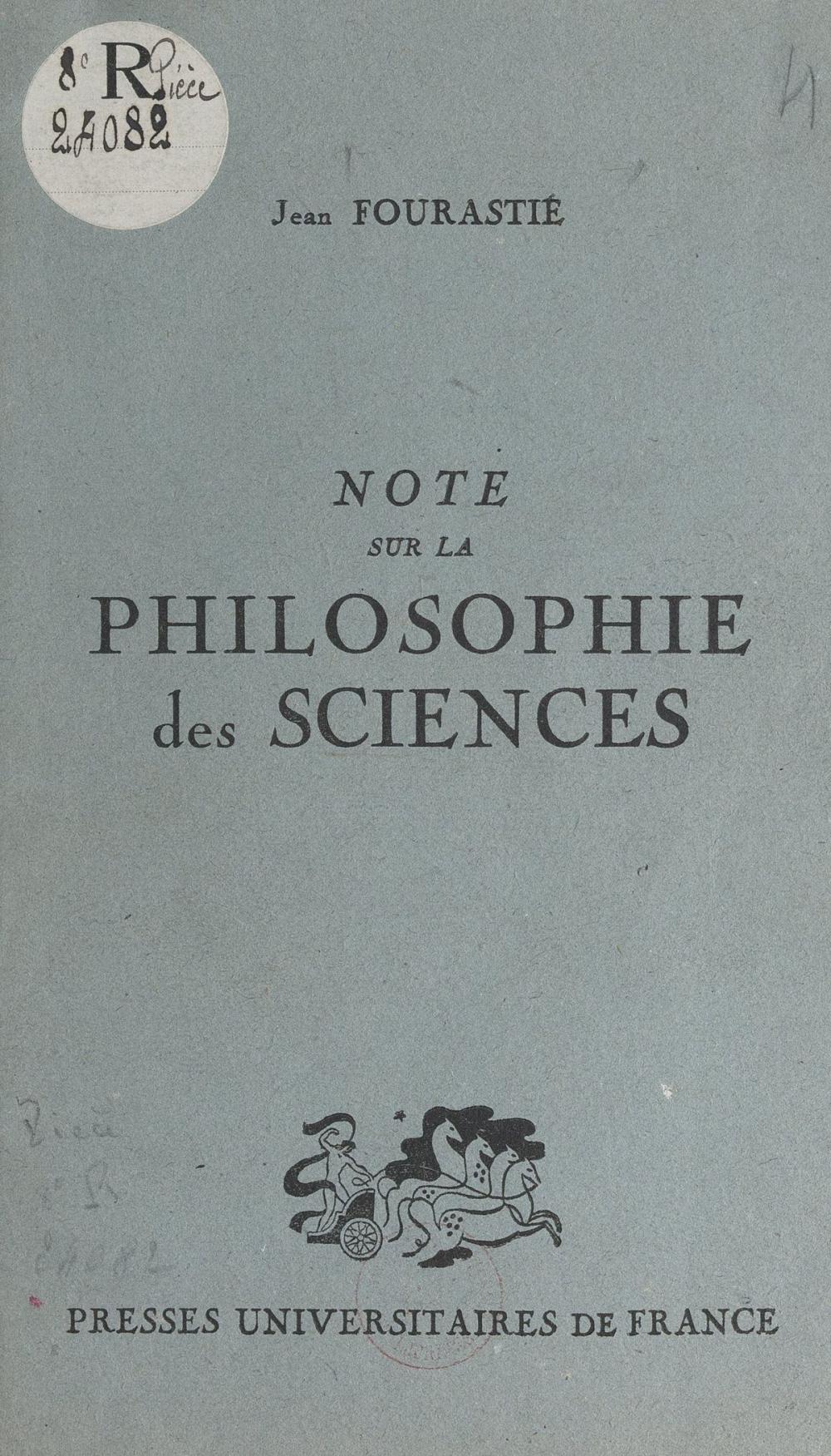 Big bigCover of Note sur la philosophie des sciences