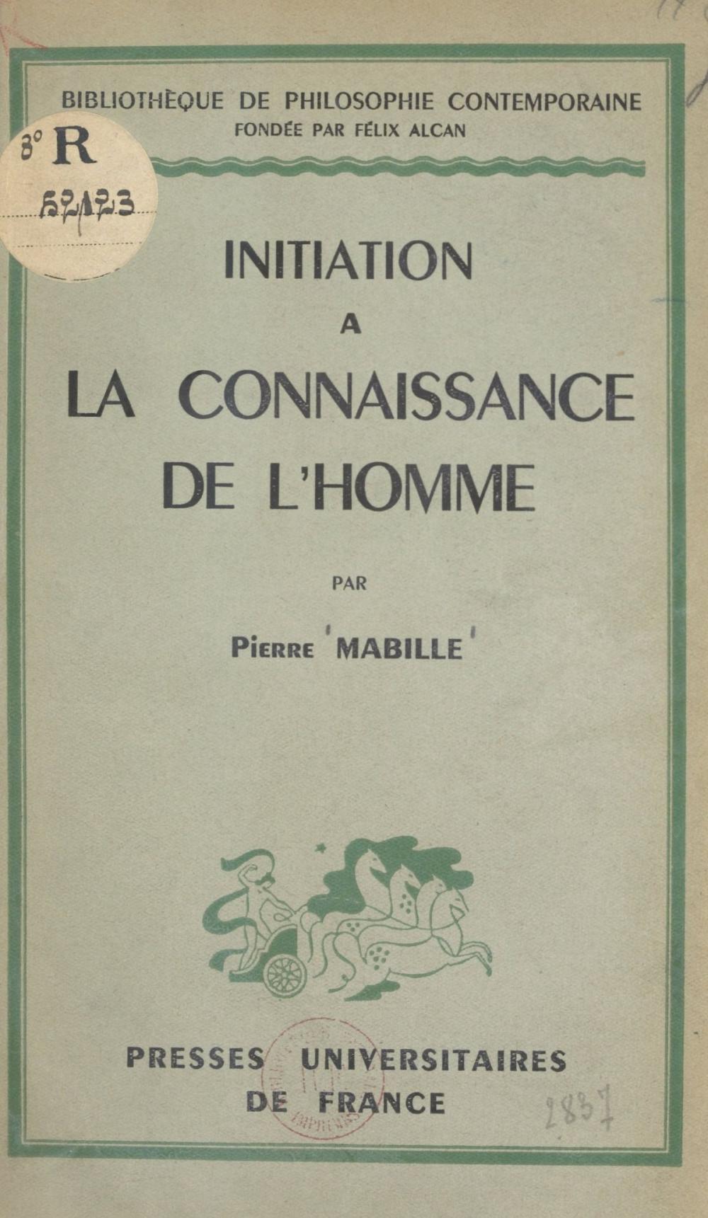 Big bigCover of Initiation à la connaissance de l'homme