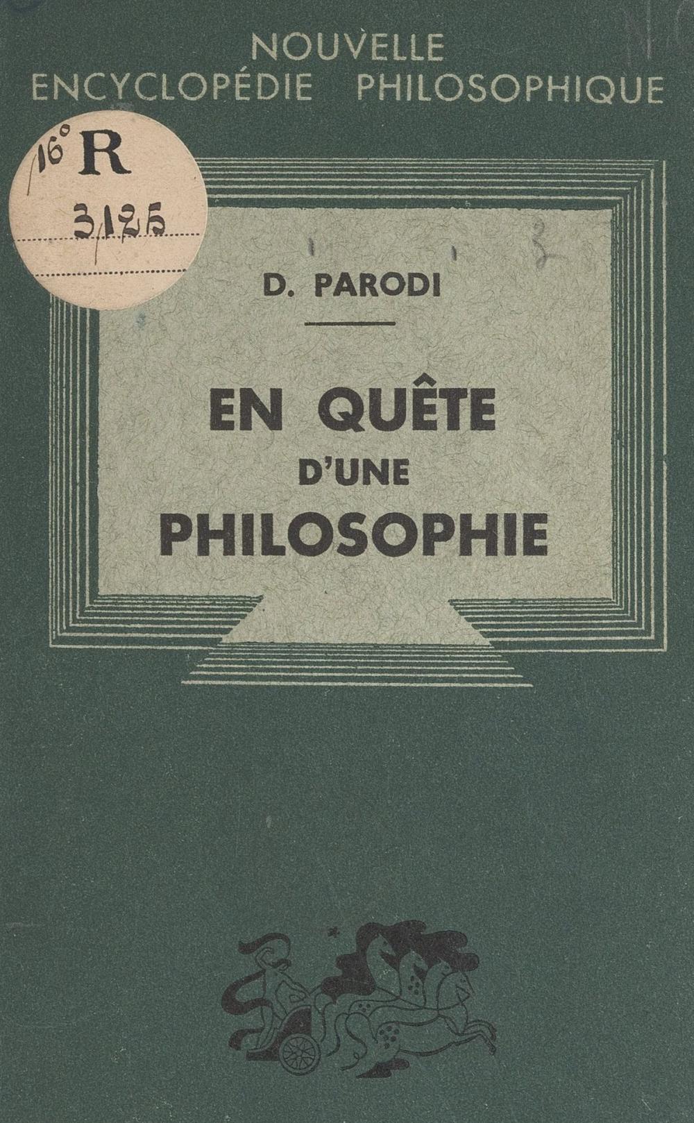 Big bigCover of En quête d'une philosophie