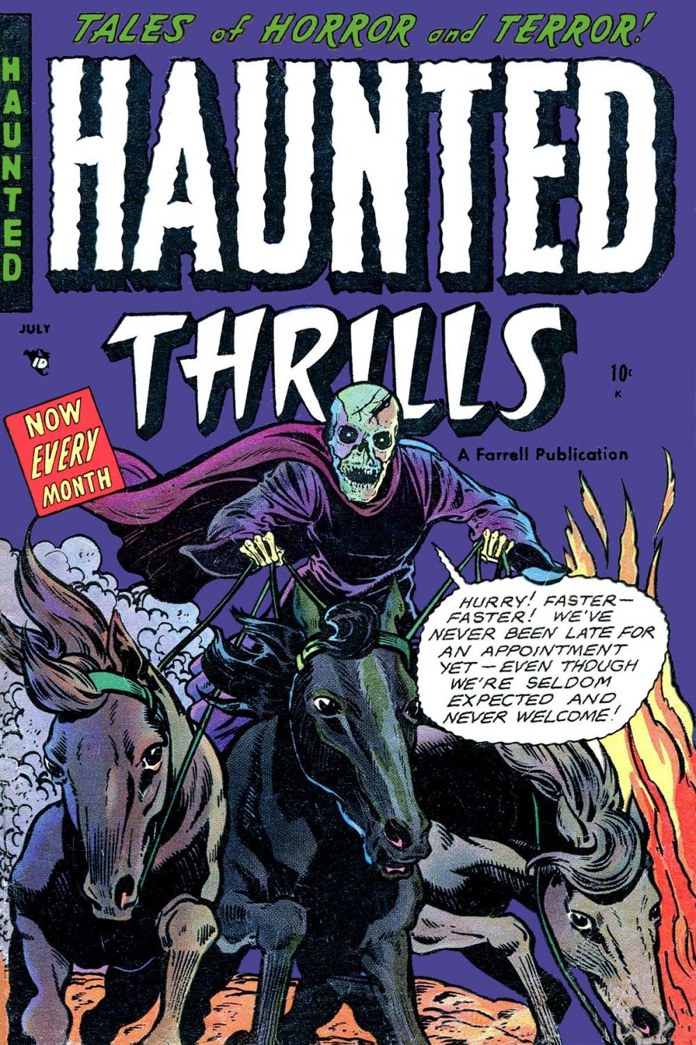 Big bigCover of Haunted Thrills, Number 10, Death at the Mardi Gras