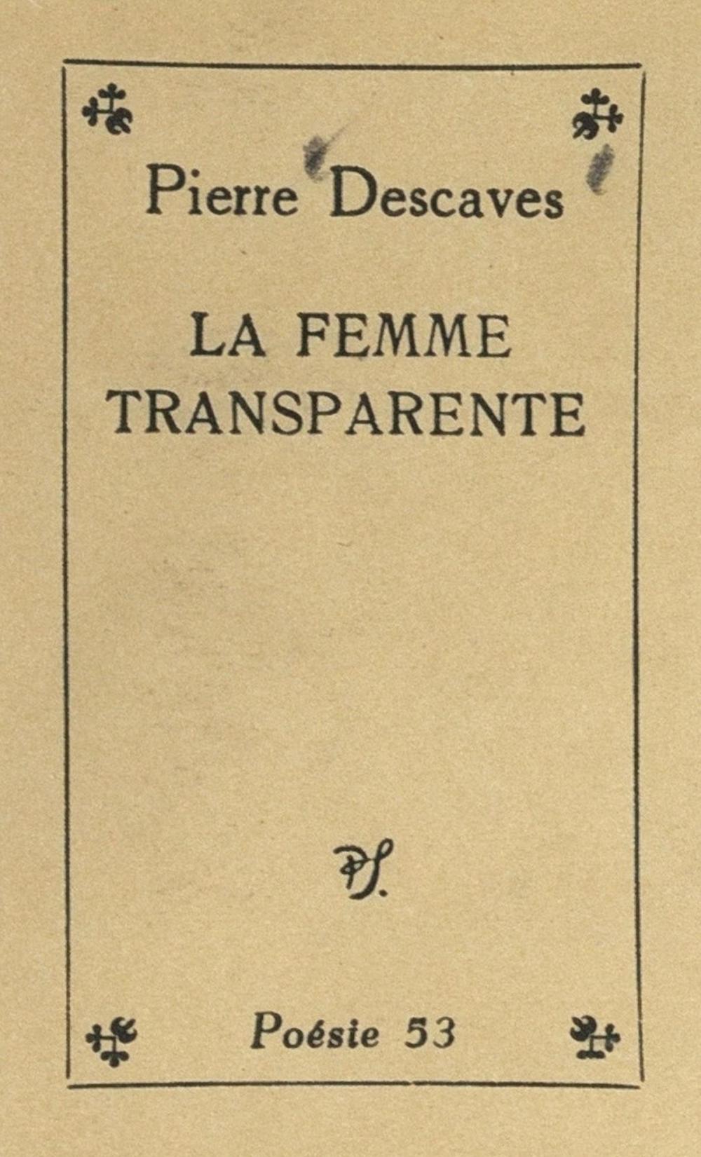 Big bigCover of La femme transparente