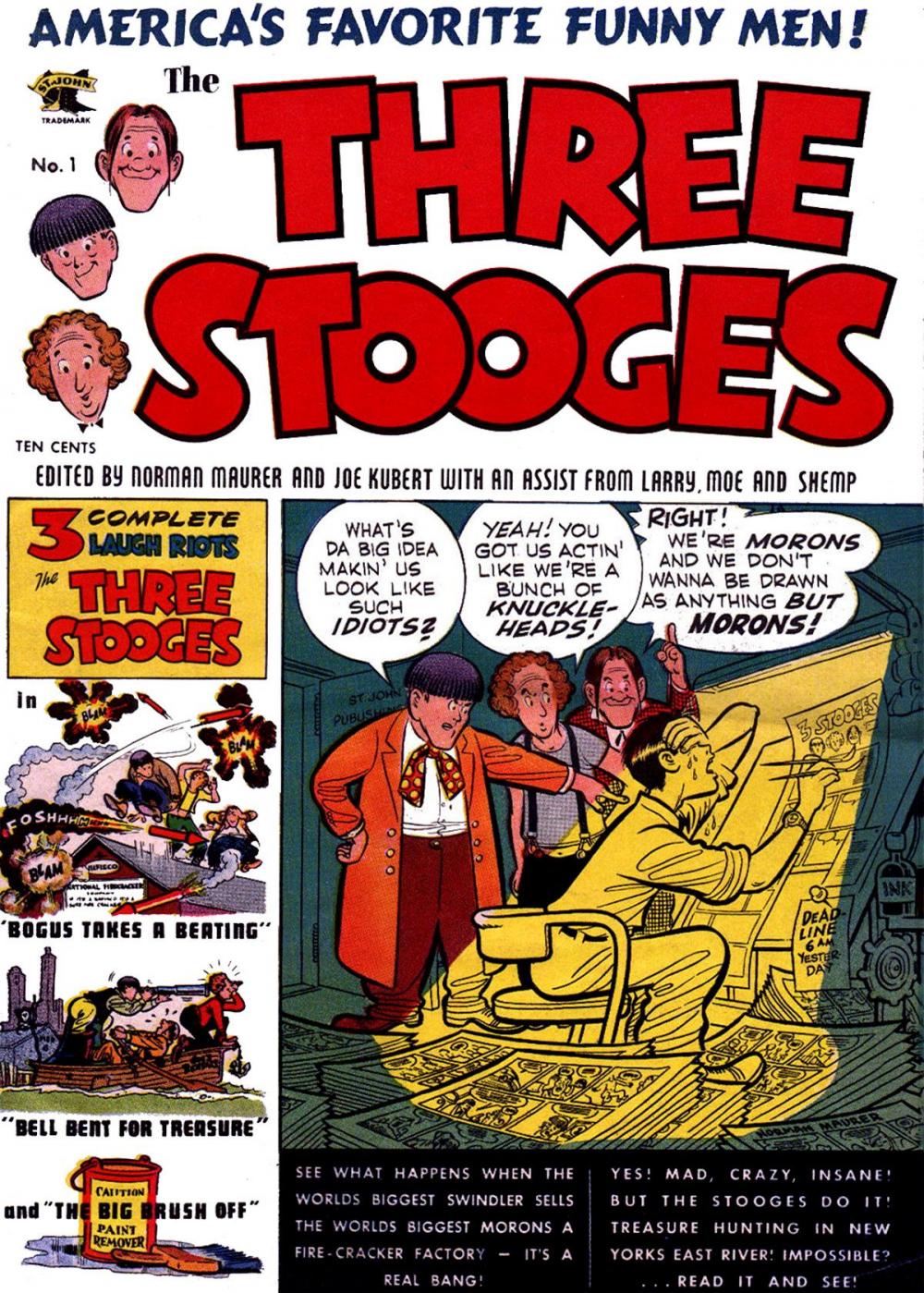 Big bigCover of The Three Stooges, Number 1, Bogus Takes a Beating