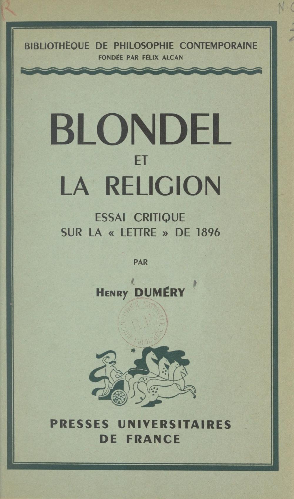 Big bigCover of Blondel et la religion