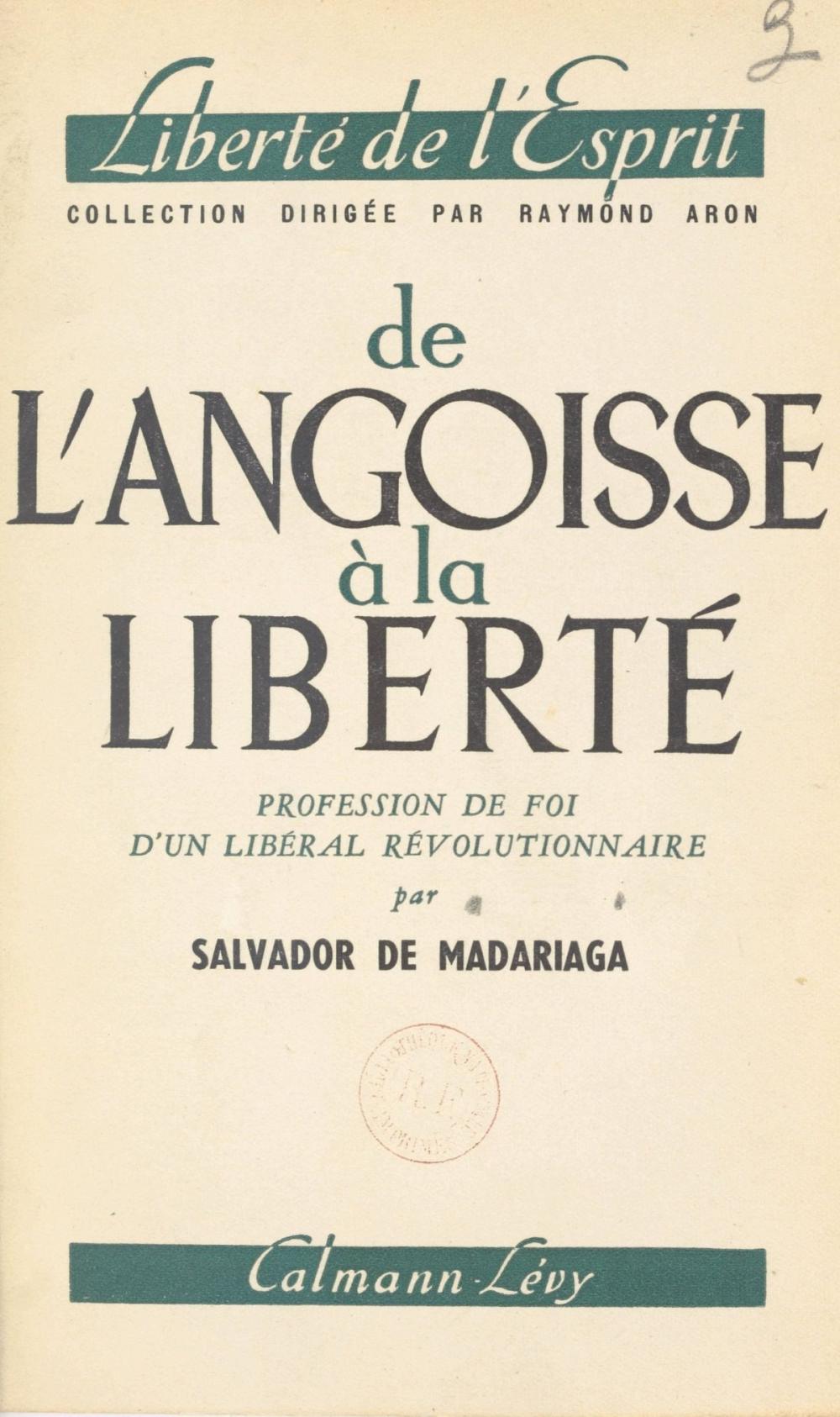 Big bigCover of De l'angoisse à la liberté