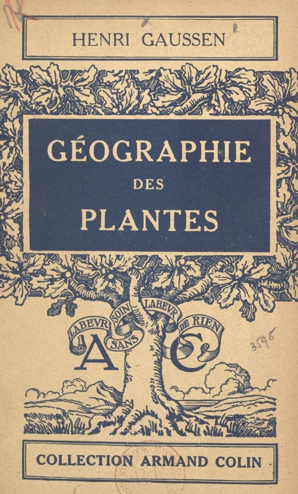 Big bigCover of Géographie des plantes