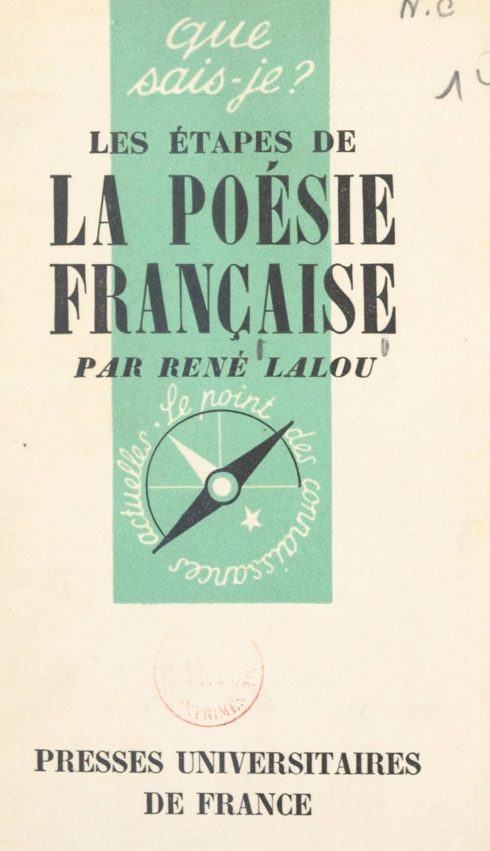 Big bigCover of Les étapes de la poésie française