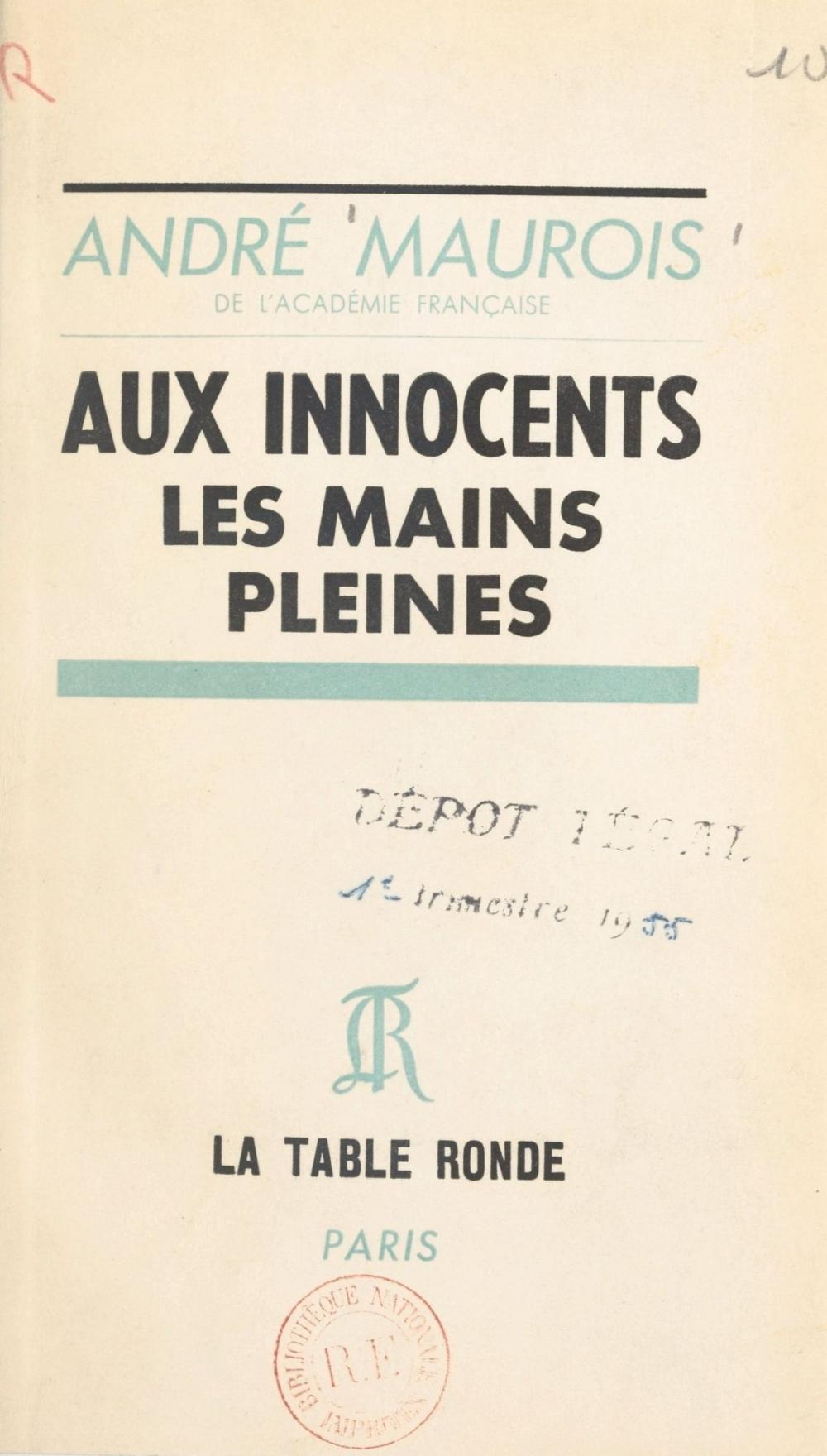 Big bigCover of Aux innocents les mains pleines