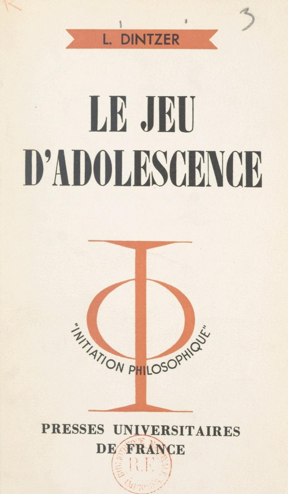 Big bigCover of Le jeu d'adolescence