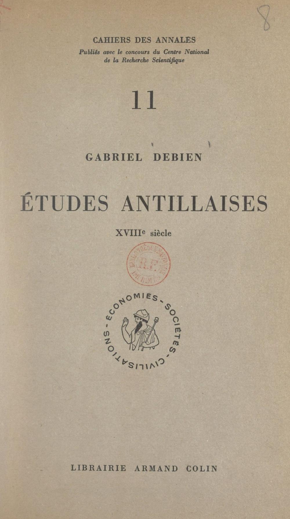 Big bigCover of Études antillaises, XVIIIe siècle