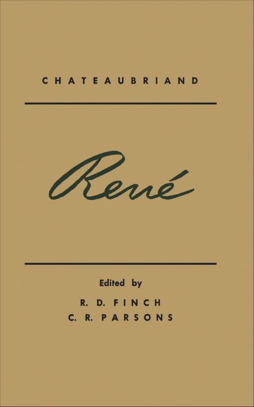 Cover of the book René by François-René de Chateaubriand, University of Toronto Press, Scholarly Publishing Division