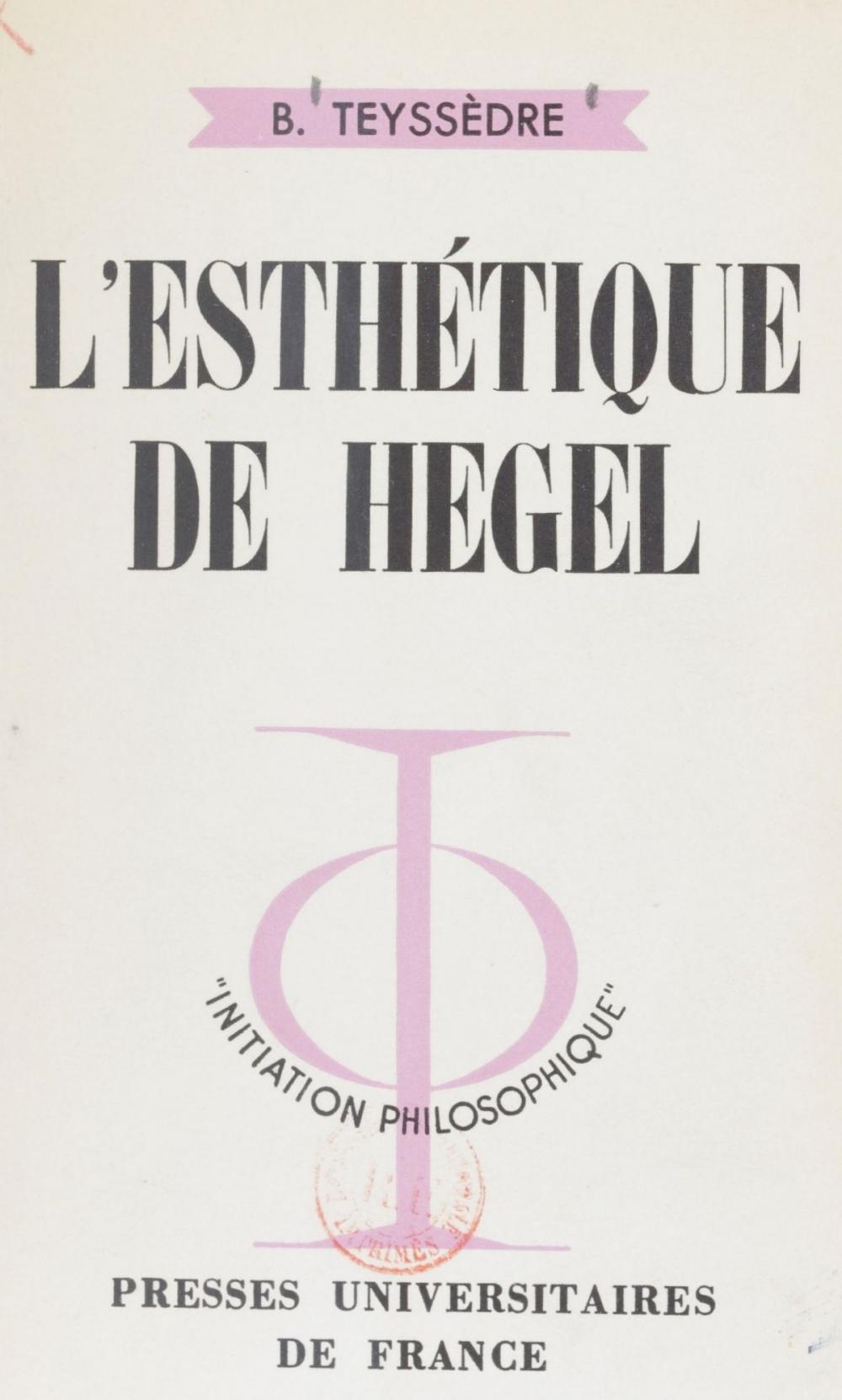 Big bigCover of L'esthétique de Hegel