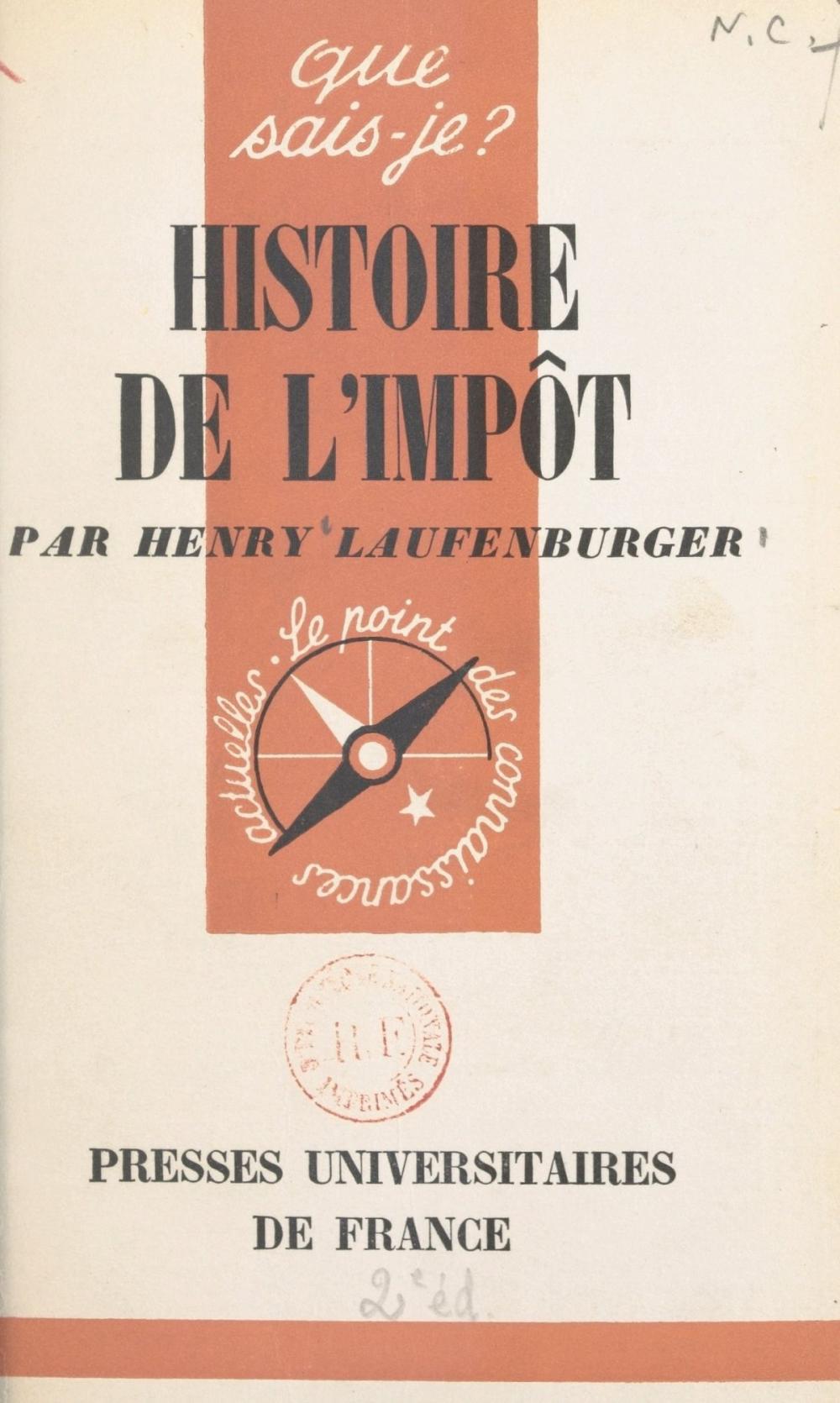 Big bigCover of Histoire de l'impôt