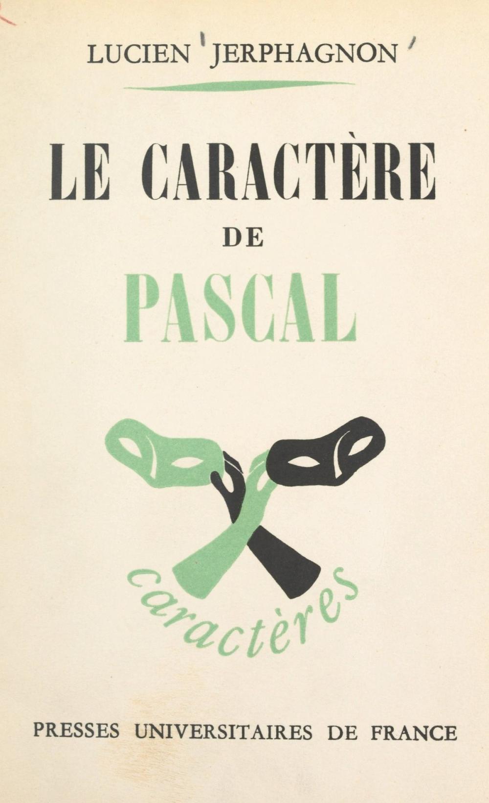 Big bigCover of Le caractère de Pascal