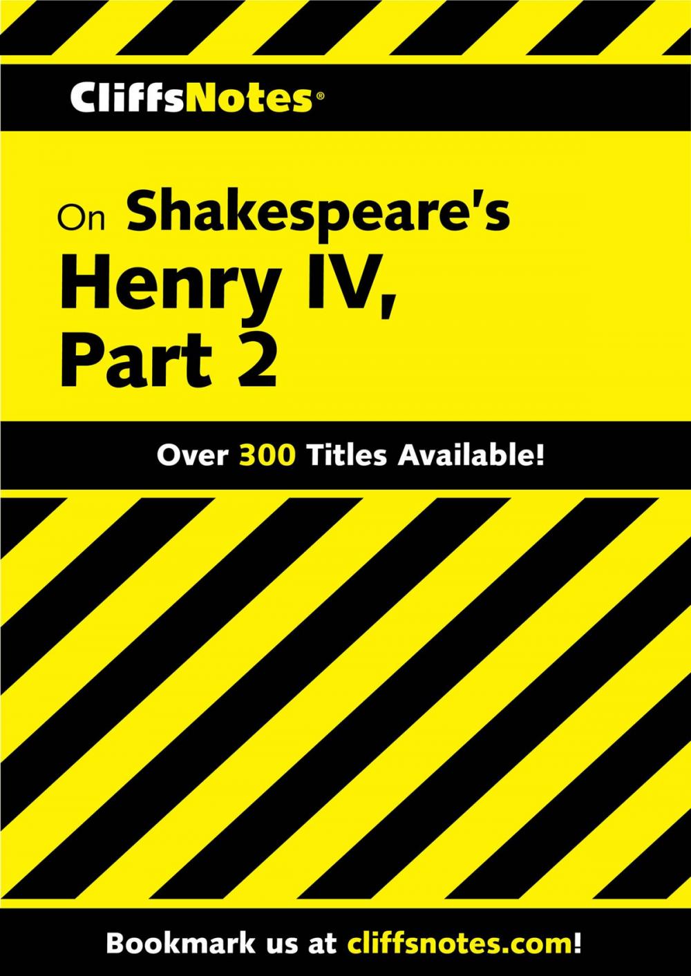 Big bigCover of CliffsNotes on Shakespeare's Henry IV, Part 2