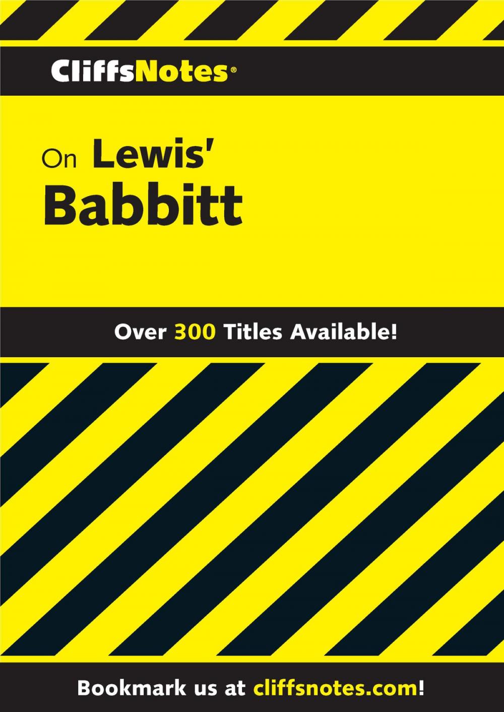 Big bigCover of CliffsNotes on Lewis' Babbitt