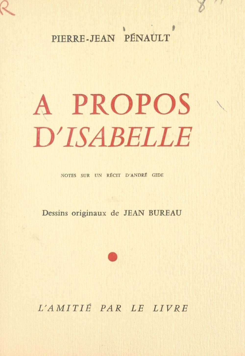 Big bigCover of À propos d'Isabelle