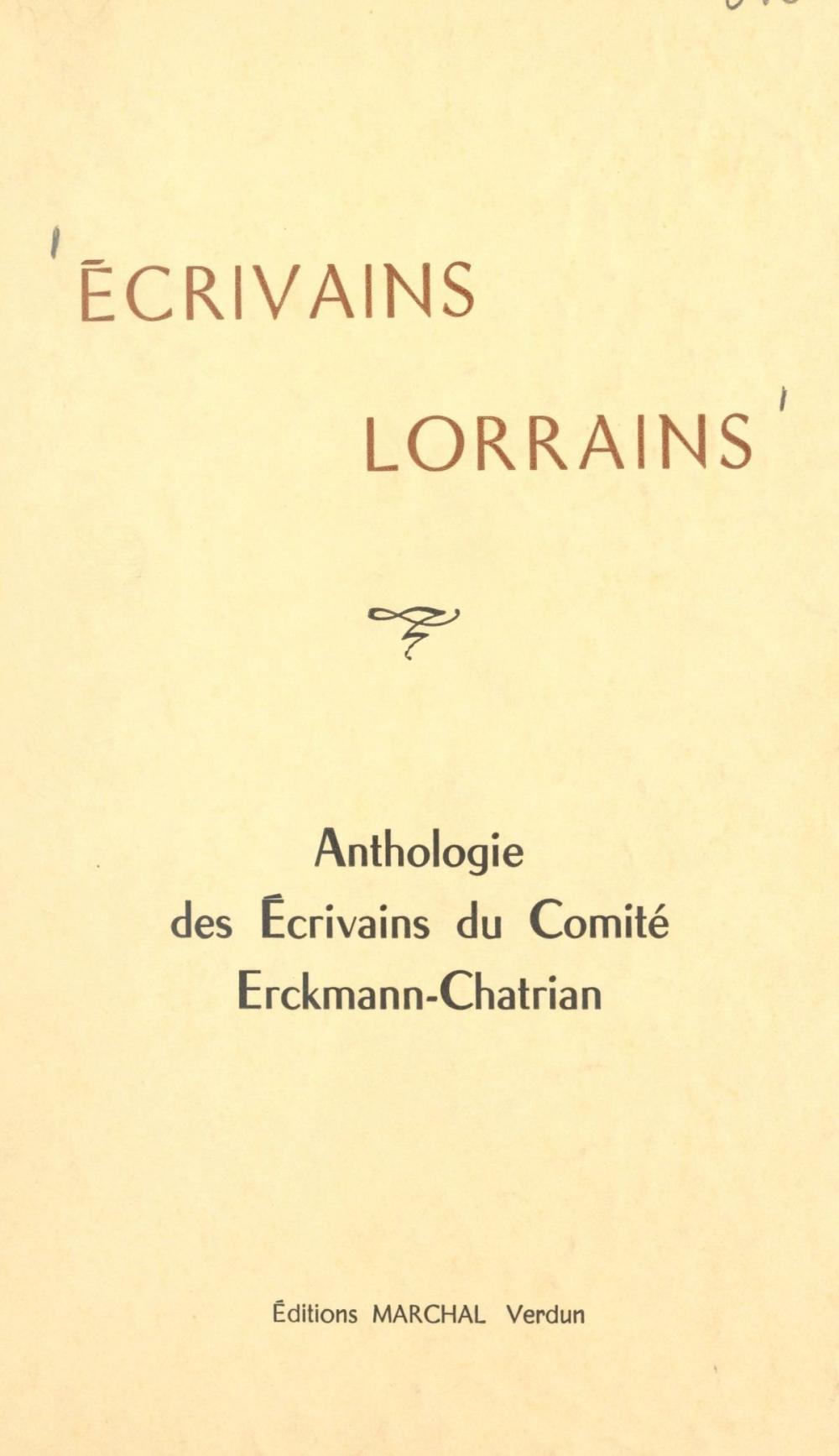 Big bigCover of Écrivains lorrains