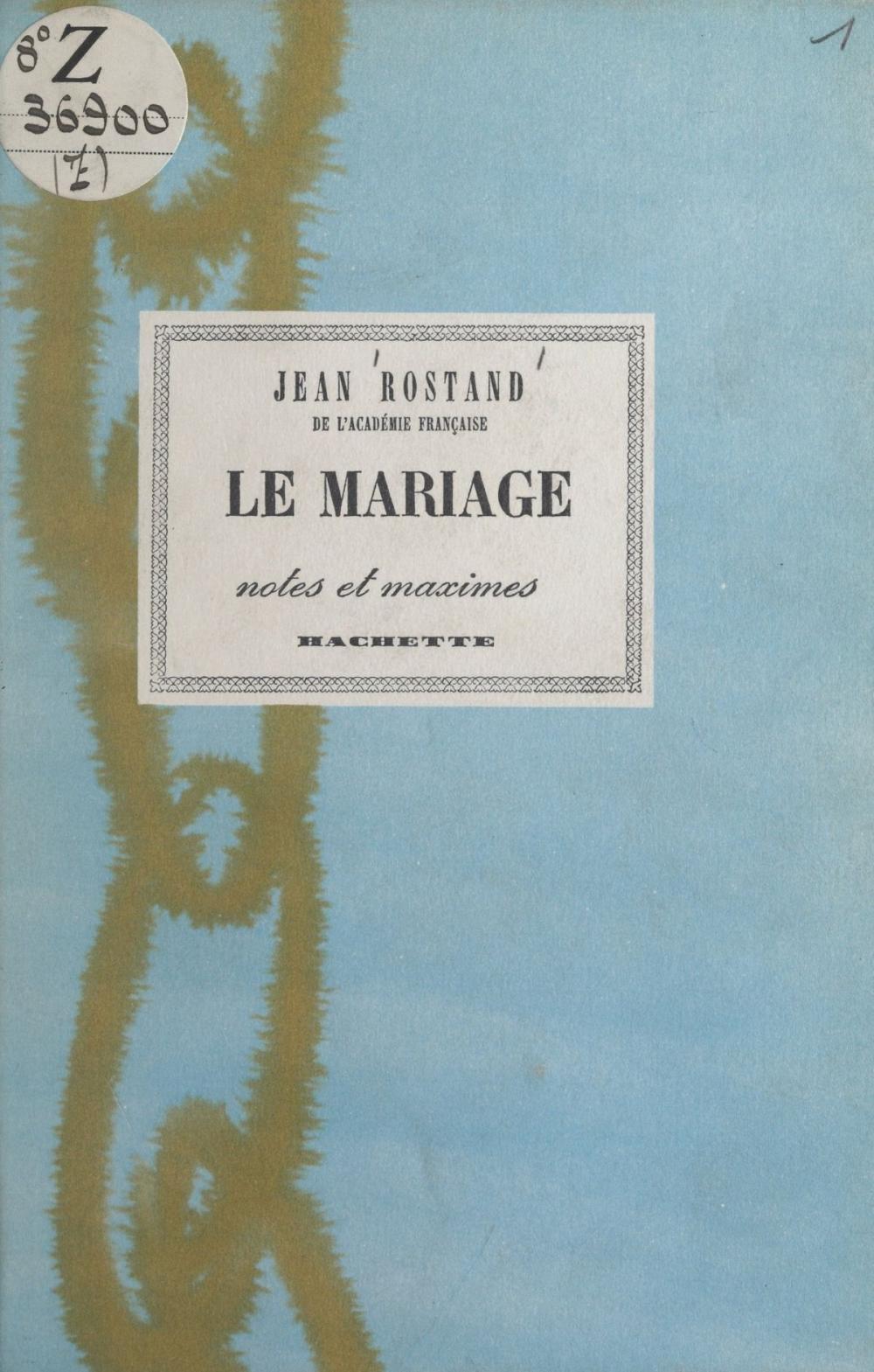 Big bigCover of Le mariage