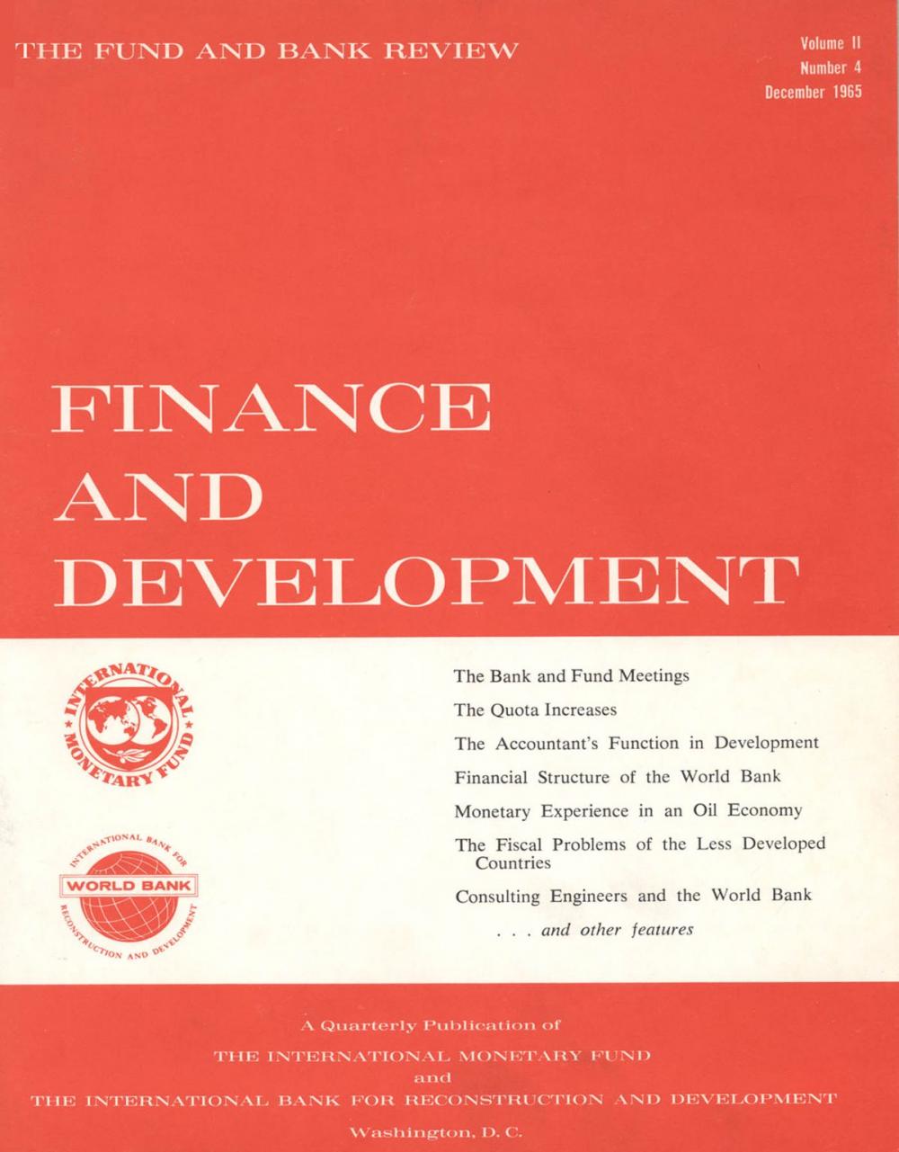 Big bigCover of Finance & Development, December 1965