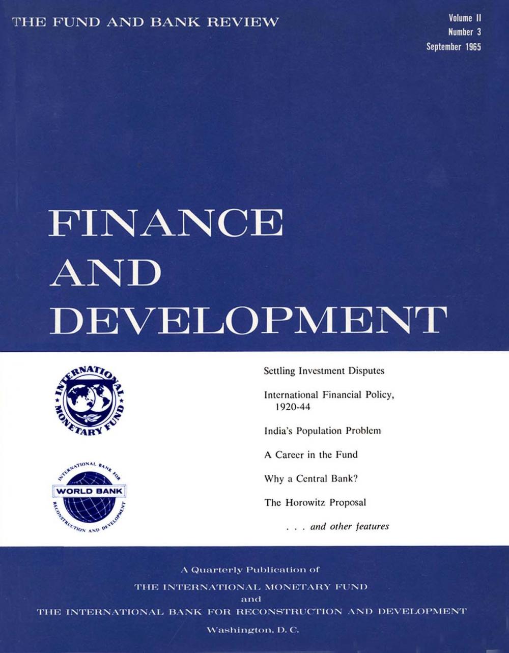 Big bigCover of Finance & Development, September 1965