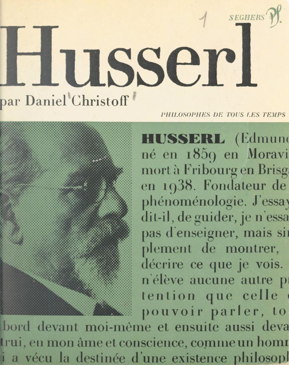 Big bigCover of Husserl ou le retour aux choses