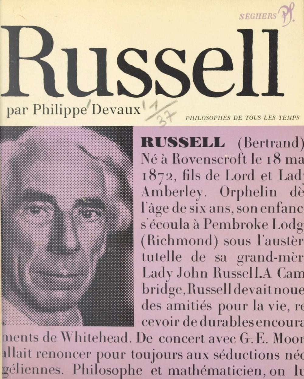 Big bigCover of Bertrand Russell