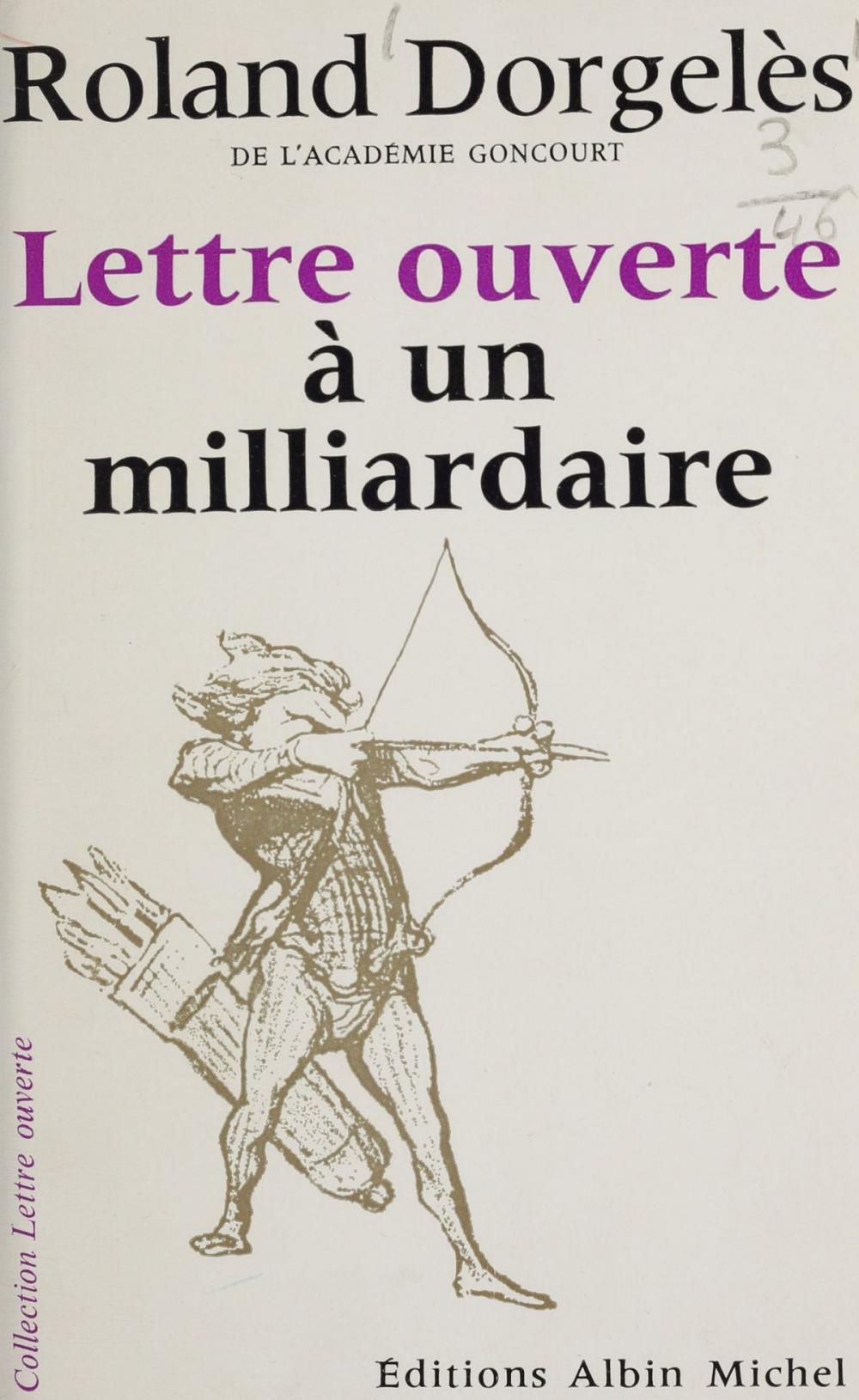 Big bigCover of Lettre ouverte à un milliardaire