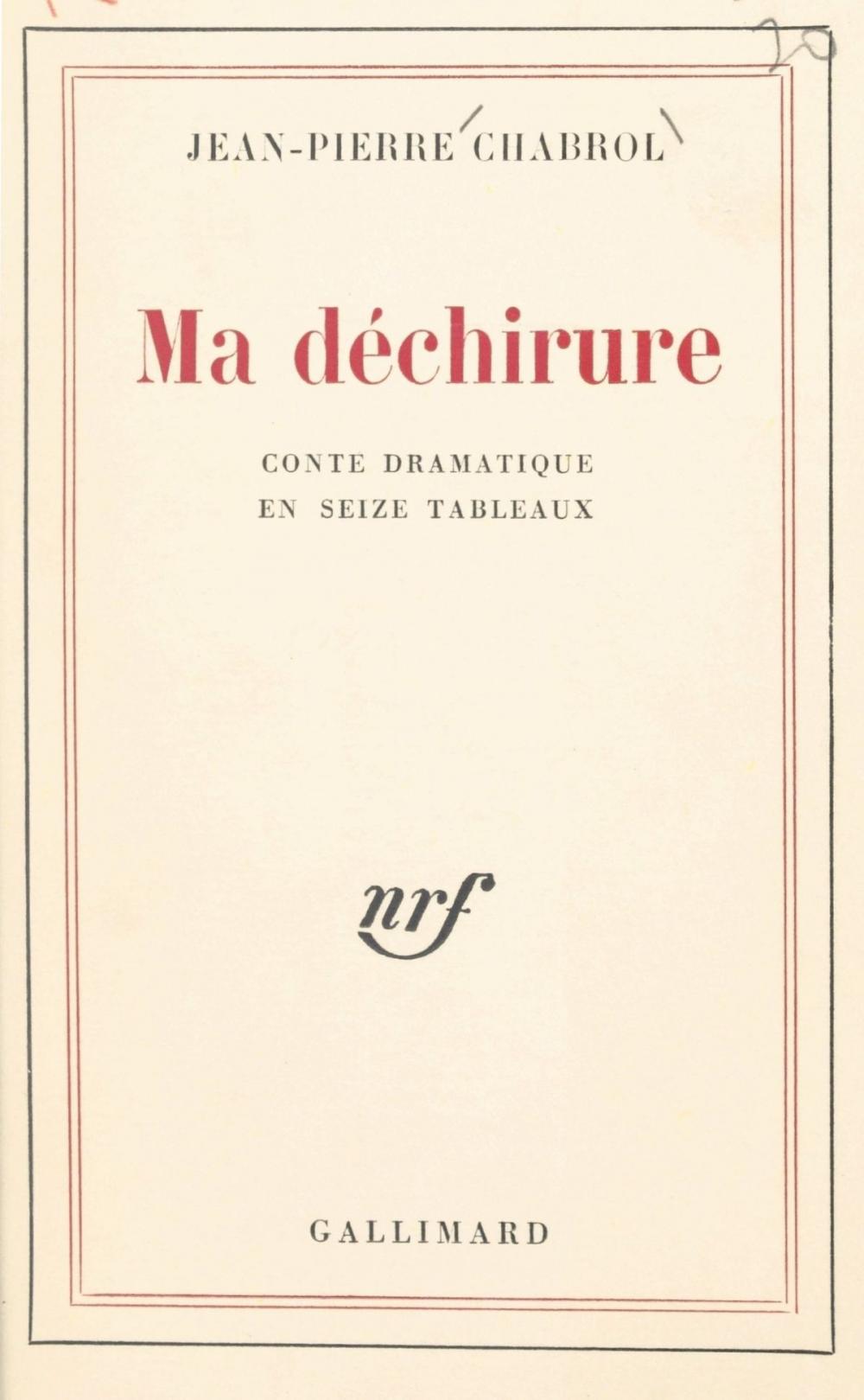 Big bigCover of Ma déchirure