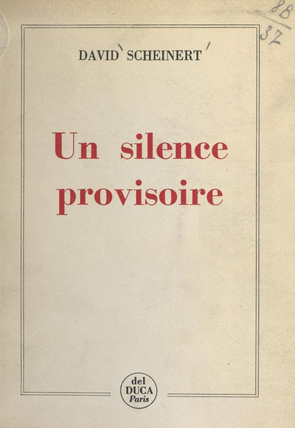 Big bigCover of Un silence provisoire