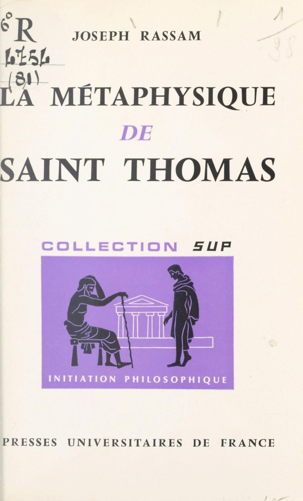 Big bigCover of La métaphysique de Saint Thomas