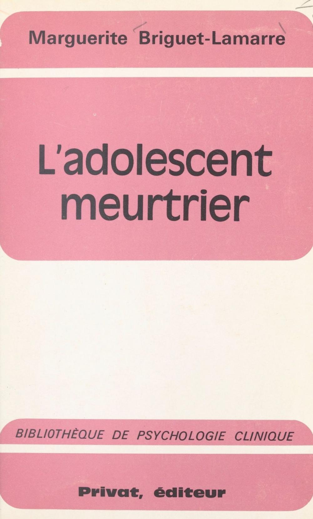 Big bigCover of L'adolescent meurtrier