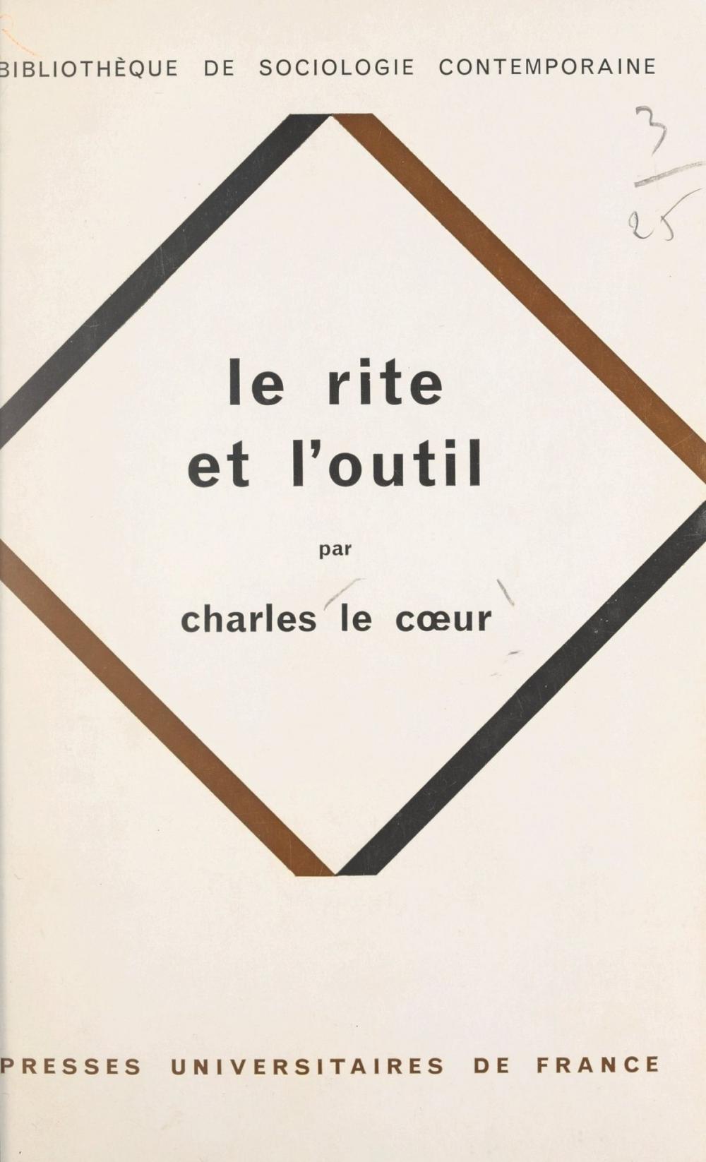 Big bigCover of Le rite et l'outil