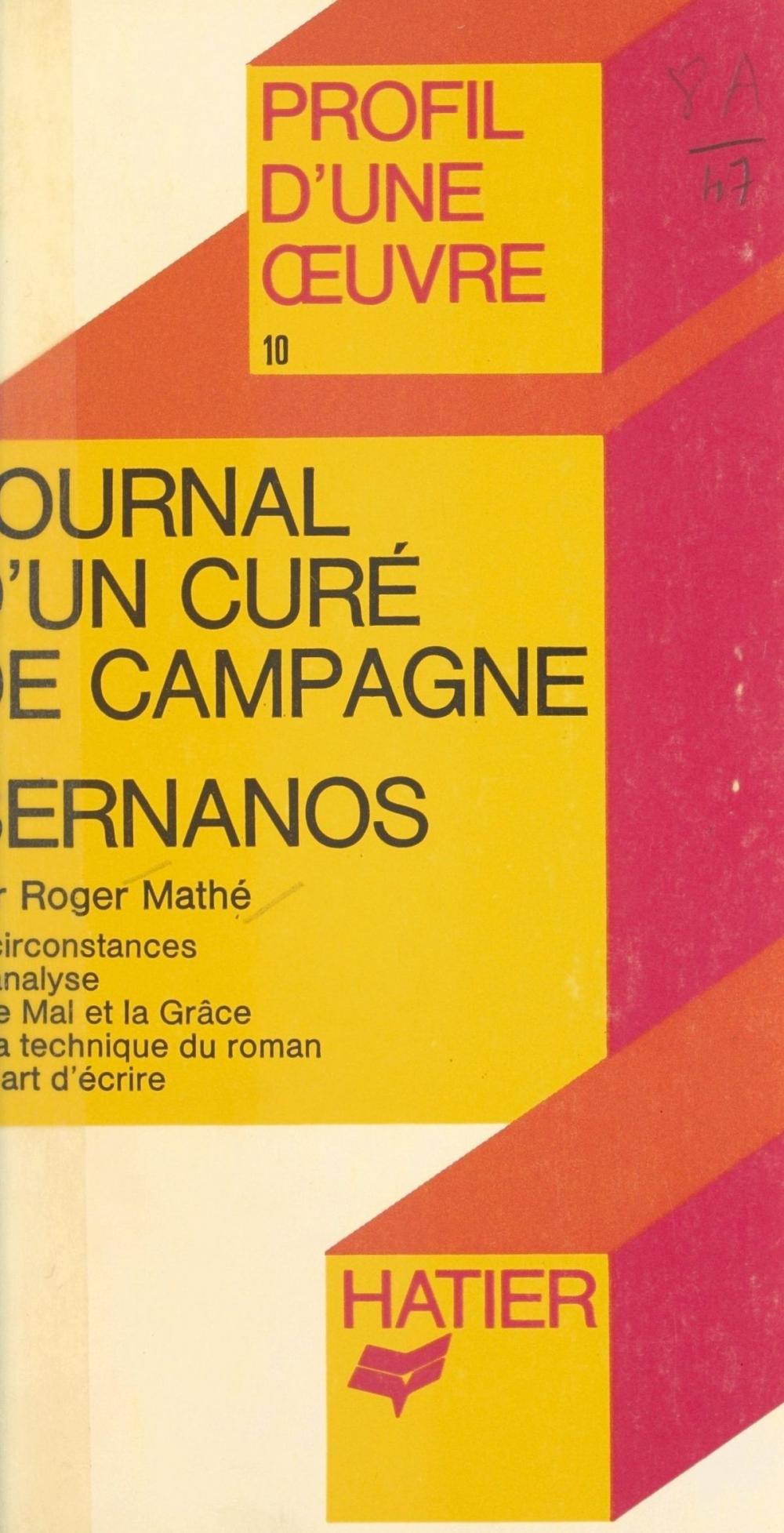 Big bigCover of Journal d'un curé de campagne, Bernanos