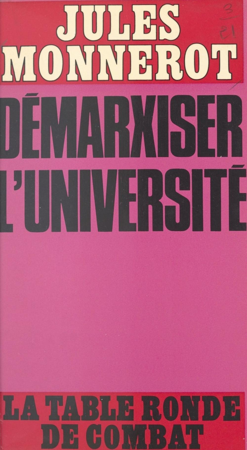 Big bigCover of Démarxiser l'université