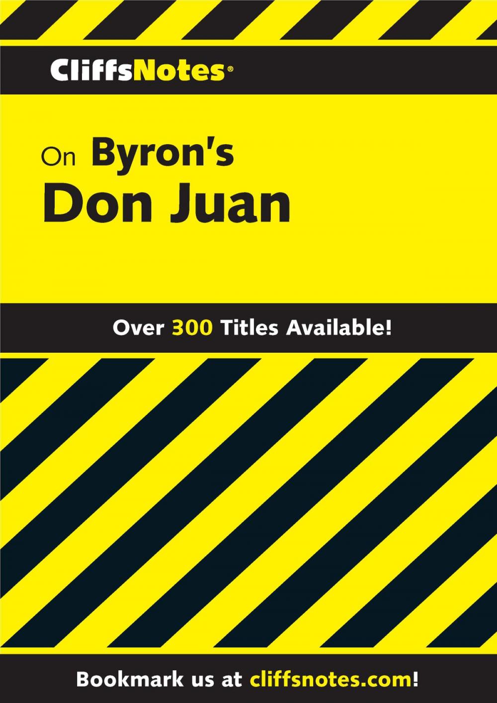 Big bigCover of CliffsNotes on Byron's Don Juan