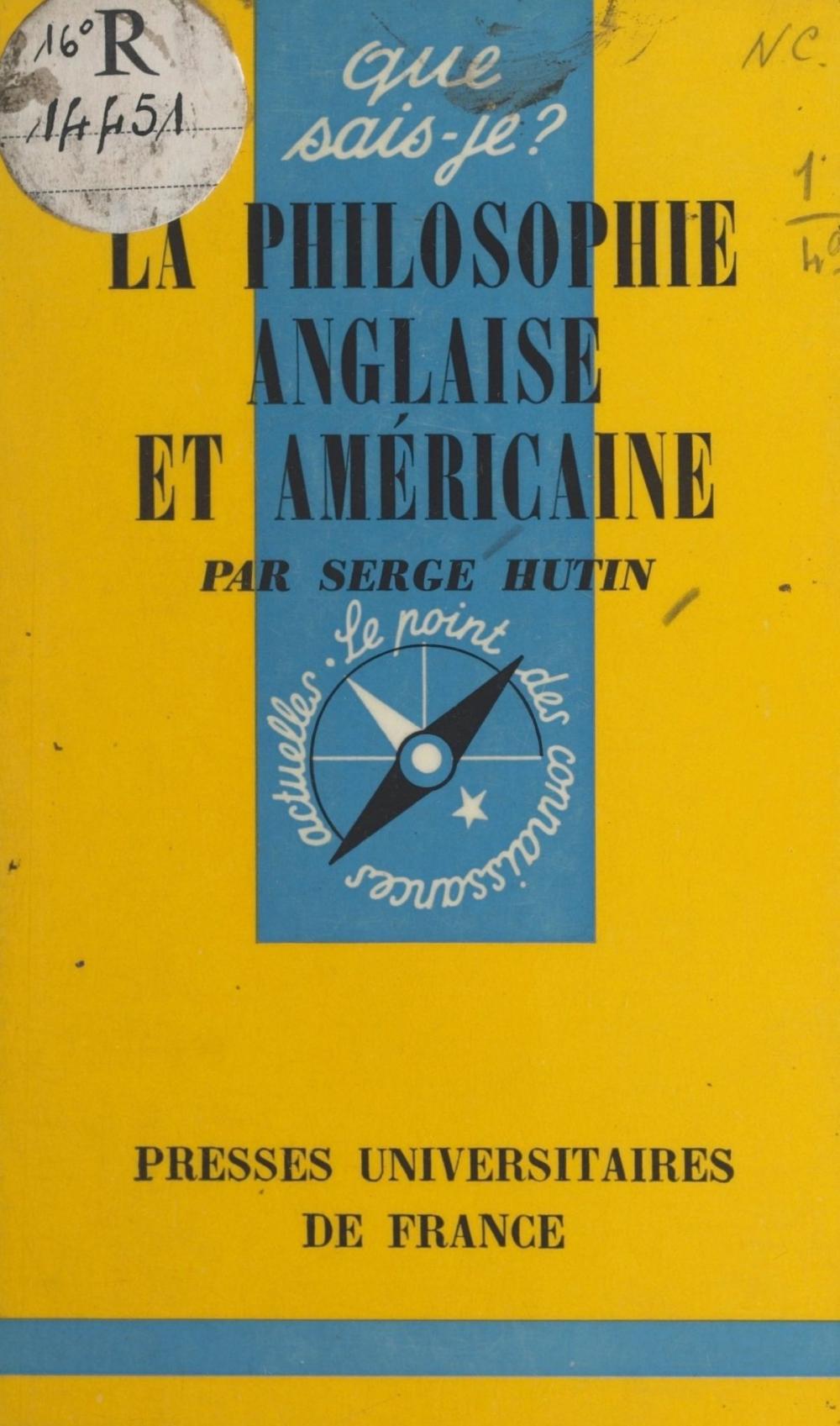 Big bigCover of La philosophie anglaise et américaine