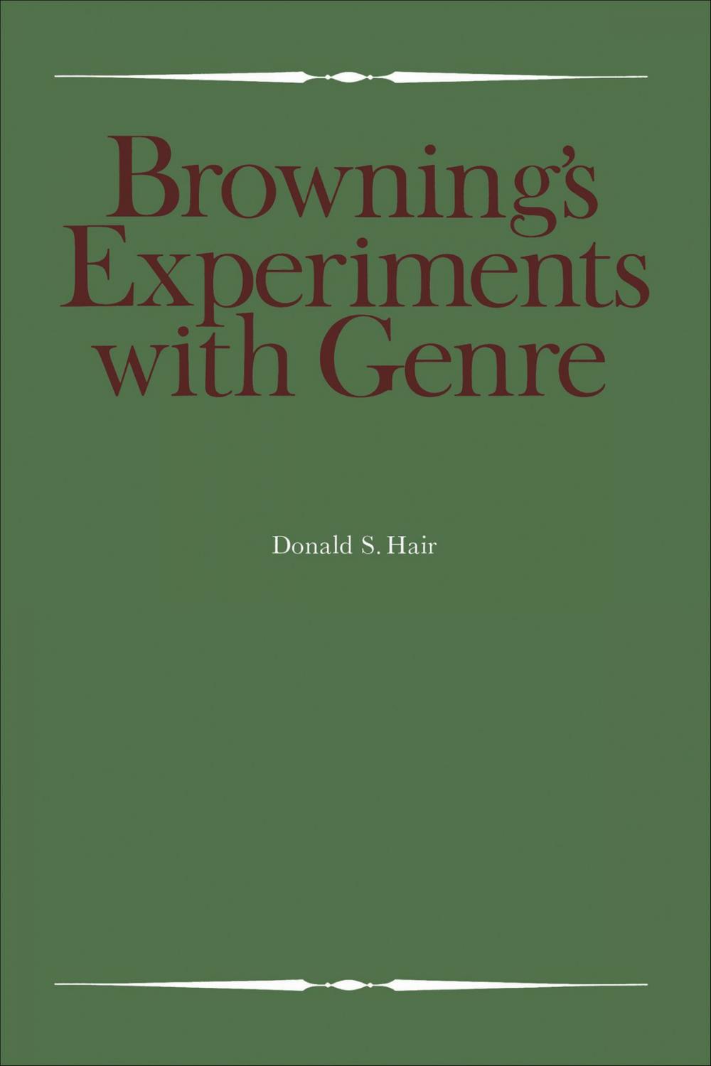 Big bigCover of Browning's Experiments with Genre