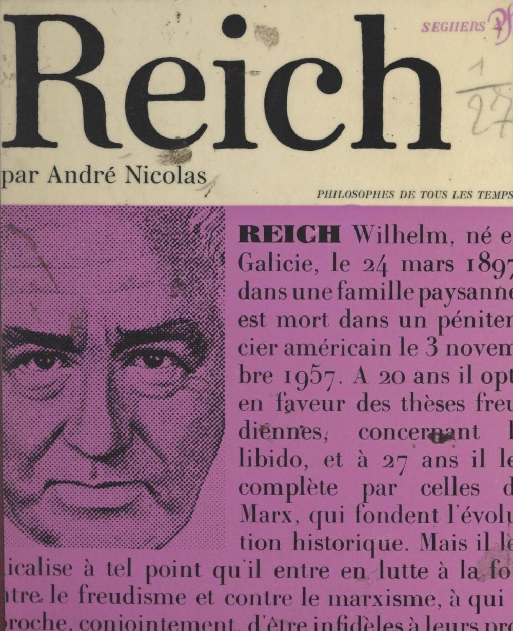 Big bigCover of Wilhelm Reich