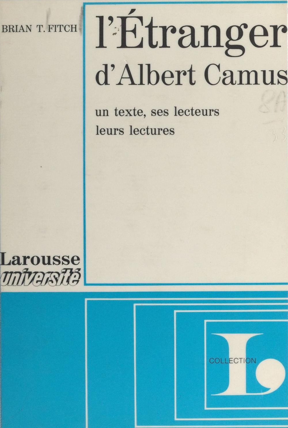 Big bigCover of L'étranger, d'Albert Camus