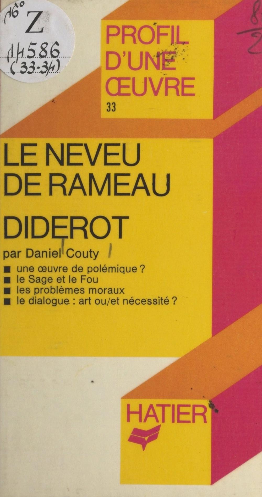 Big bigCover of Le neveu de Rameau, Diderot